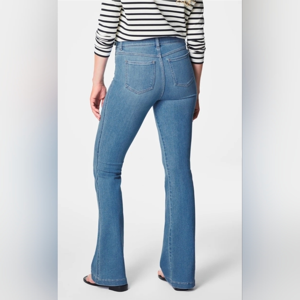 SPANX Stonewash High Rise Flare Jeans - Picture 7 of 16